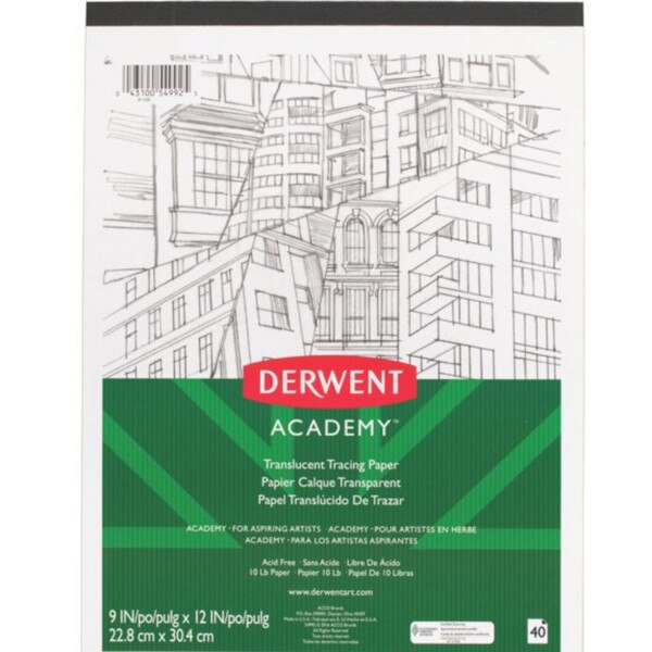 Tape-bound white tracing paper